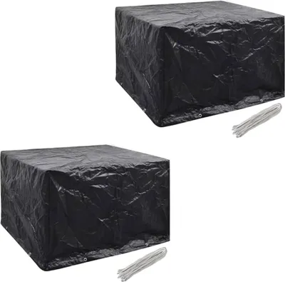 Obrázok produktu pre Ochranné obaly na záhradný nábytok 2 ks 113x113cm polyratanová súprava pre 4 osoby 8 očiek