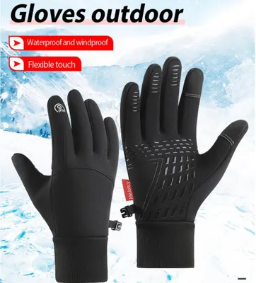 Produktbild von Thermische, wasserdichte Winterhandschuhe für Radfahrer – unverzichtbar bei Schnee und Kälte, mit Touchscreen-Finger, M