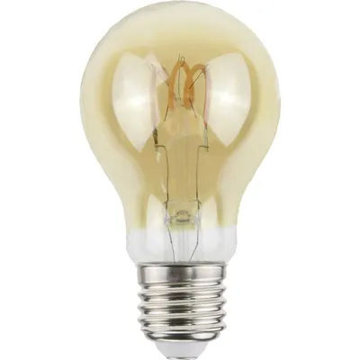 Image de Ampoule LED LightMe à filament spiralé A60, 2,3 W, culot E27, dorée, 125 lm, style déco vintage, blanc très chaud, 1800 K
