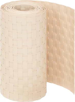 Produktbild von Jardinion Sichtschutzstreifen 250x19cm Polyrattan, Beige, für Doppelstabmatten, Doppelstabmattenzaun Sichtschutz Stabmattenzaun Zaunblende in Rattan Optik, Balkon Zaun Sichtschutzmatte Garten