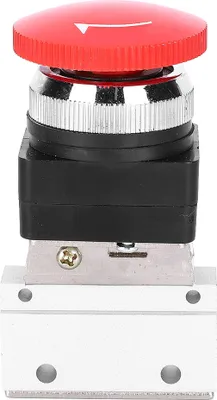 Image de interrupteur à bouton poussoir 2 positions 3 voies G1/8 pour vanne mécanique pneumatique MOV-03