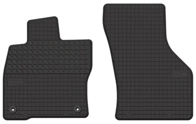 Produktbild von Gummi-Fußmatten Vorne für Seat Leon IV 2020- (Limousine/Kombi/Liftback) – 2-tlg, Schwarz, passgenau – Wielganizator SolidTread