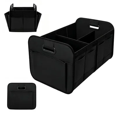 Produktbild von Faltbarer Auto Kofferraum Organizer 56x40x26cm, Schwarz