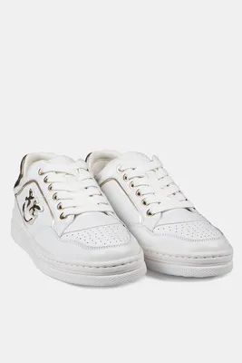 Zdjęcie produktu dla PINKO Mandy 21 białe sneakersy ze złotym SS0159P001ZHC