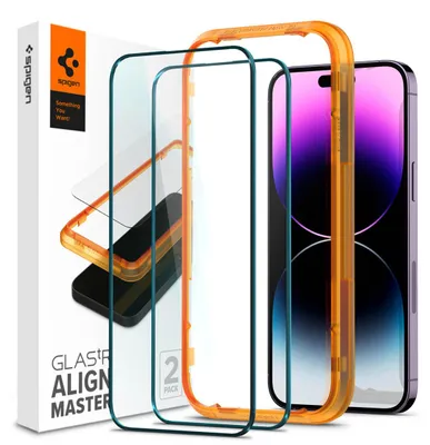 Obrázok produktu pre Spigen Glas.tR AlignMaster, Apple, iPhone 14 Pro Max, Odolné proti poškriabaniu, Priehľadná, 1 kusov