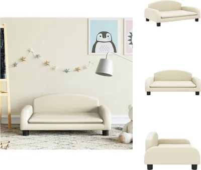 Produktbild von vidaXL Kindersofa Creme 70x45x30 cm Kunstleder -  Baby- & Kleinkindmöbel