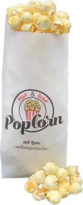 Obrázok produktu pre Vrecúško na popcorn „S láskou vlastnoručne vyrobené“ Papier 100 kusov 1 liter