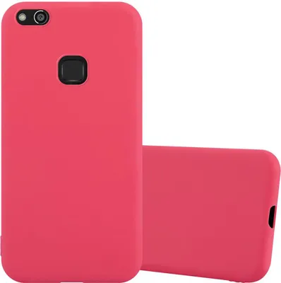 Produktbild von Cadorabo Hülle für Huawei P10 LITE Schutzhülle in Rot Handyhülle TPU Silikon Etui Case Cover