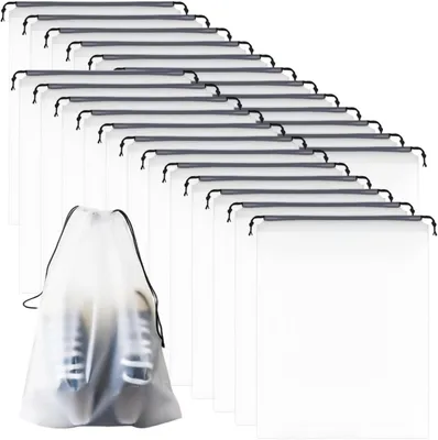 Imagen del producto de Bolsa para zapatos, resistente al agua, 40 x 30 cm, paquete de 24 unidades, ideal para viajes