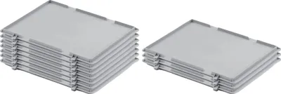 Produktbild von SparSet 10x Scharnierdeckel für Eurobehälter | BxT 30x40cm | Eurobox, Transportbox, Transportbehälter, Stapelbehälter
