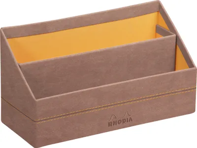 Imagen del producto de Soporte para cartas Rhodiarama de Rhodia, fabricado en cuero sintético, dimensiones: 25x10x14 cm - Modelo 194605C