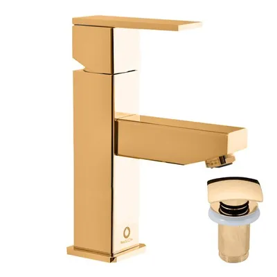 Immagine prodotto di Miscelatore per lavabo con bocca click-clack LOIRA oro, Colore: oro, Dimensione: 3/8'' (LR529.0KZ)