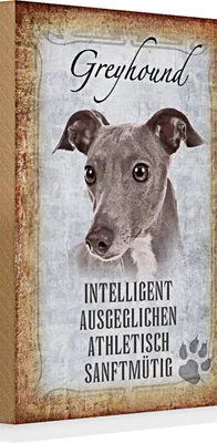 Produktbild von Holzschild Spruch 20x30cm Greyhound Hund
