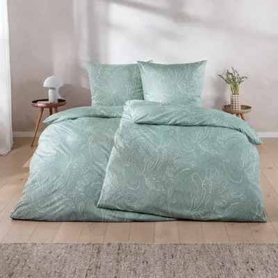 Produktbild von Estella Mako Jersey Bettwäsche 135x200 Nathan salbei grün Paisley 6358-532