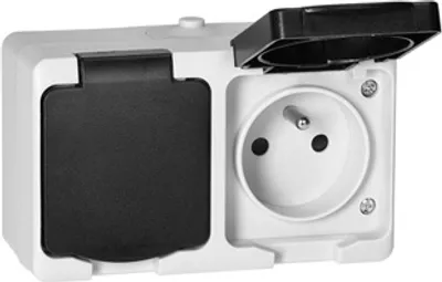 Produktbild von Dvojzásuvka 2x2P+E Orno AQUATIC MINI IP54 OR-OE-7306/WB