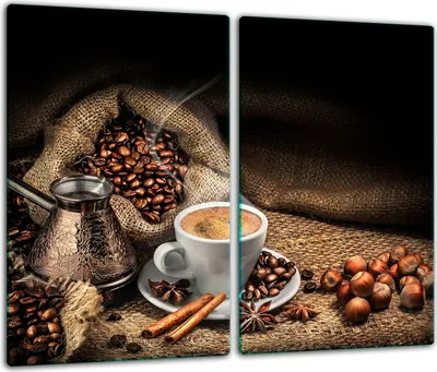 Produktbild von Herdabdeckplatten Glaskeramikkochfeld-Abdeckung Spritzschutz Glas 60x52cm Kaffee