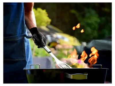 Produktbild von Grillhandschuhe Universalgröße hitzebeständig bis 800° C Ofenhandschuhe Kochhandschuhe