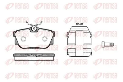 Produktbild von REMSA Bremsbeläge Satz Hinten Bremsklötze für VW Transporter IV Bus (70B, 70C, 7DB, 7DK, 70J, 70K, 7DC, 7DJ) 0767.10
