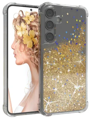 Produktbild von EAZY CASE - Glitzer Hülle kompatibel mit  Samsung Galaxy S24 Plus Glitzer Schutzhülle, Soft Case, Backcover Transparent mit Motiv