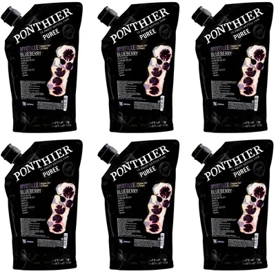 Produktbild von Ponthier HEIDELBEEREN PÜREE Frucht-Püree 6x 1KG