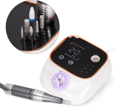 Zdjęcie produktu dla Frezarka do paznokci 50W do manicure pedicure biała 113 45 000 obrotów