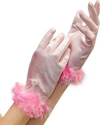 Produktbild von Kinder Handschuhe mit Federn in Rosa