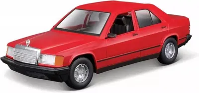 Image de Bburago 18-21103 - Modèle réduit de voiture - Mercedes 190E '87 (rouge, échelle 1:24) Modèle réduit de voiture