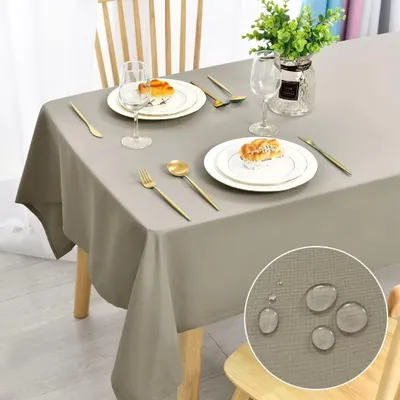 Obrázok produktu pre Prateľné obrusy - ochrana proti škvrnám - vodotesné - stolová bielizeň - 130 x 130 cm - kvalitný polyester