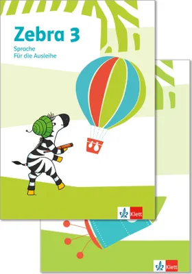 Produktbild von Zebra 3. Paket: Heft Lesen/Schreiben ausleihfähig und Heft Sprache ausleihfähig Klasse 3