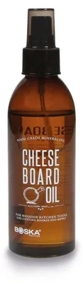 A bottle of Boska Cheese Board Oil.