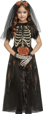 Produktbild von Bone Bride Skelett Halloween Mädchenkostüm Größe: L