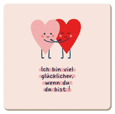 Produktbild von Korkuntersetzer Ich bin viel glücklicher...