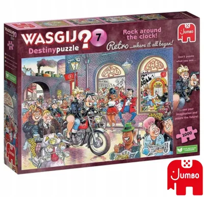 Produktbild von JUMBO Wasgij Destiny 1000 Retro Rock Puzzle für Kinder
