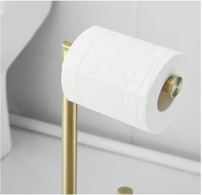 Produktbild von Edelstahl Klopapierhalter Stehend für 5 Toilettenpapierrollen, Gold