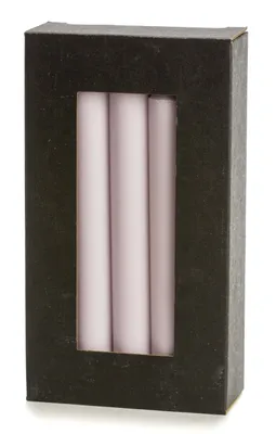 Immagine prodotto di Candele in cera rustiche, color lilla pastello, diametro 2,2 cm x 19 cm, confezione da 10 pezzi