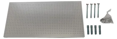 Image de Panneau Mural Panelclick 1500x400 Gris + 8 Hook Gris 400x1500x35 - Simonrack