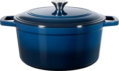 Produktbild von VEVOR Schmortopf aus emailliertem Gusseisen, 5,68 L Dutch Oven zum Backen von Sauerteigbrot, robuster Kochtopf mit Deckel & 2 Griffen, geeignet bis 260 °C, Brottopf Eintopf zum Kochen und Braten