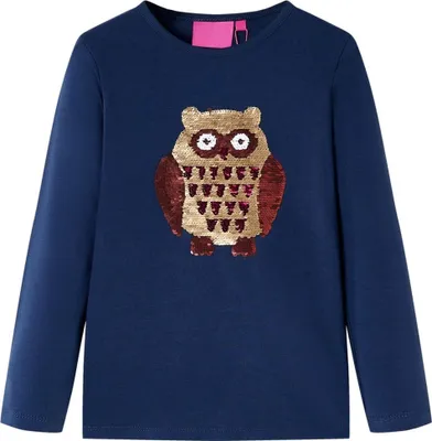 Produktbild von Kinder-Langarmshirt Marineblau 104