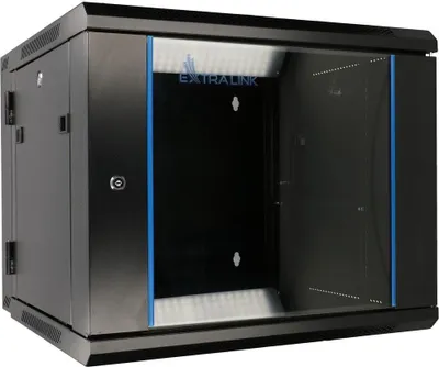 Zdjęcie produktu dla Extralink 9U 600x600 AZH Black | Rack cabinet | wall-mounted  two-section