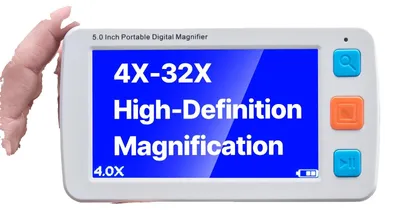 Zdjęcie produktu dla Vevor Przenośna Lupa Cyfrowa 5 Cali Hd 4X-32X Powiększenie Profesjonalna