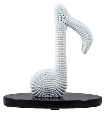 Klemmfigur, weiß mit schwarzem Sockel, 11 x 6 x 12 cm