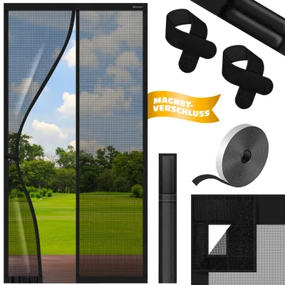 Produktbild von KESSER® Magnet Fliegengitter Tür Insektenschutz Magnetvorhang Türvorhang Schutzgitter mit kinderleichter Inkl. Klebemontage für Balkontür Terrassentür Kellertür Montage Ohne Bohren