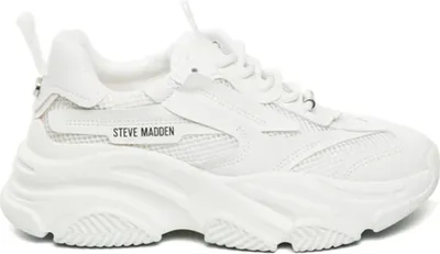 Produktbild von Kaufen Sie den Steve Madden Possession-E Weiß bei Kicksshop. Trendiger weißer Damen-Sneaker mit klobiger Sohle und bequemer Passform.