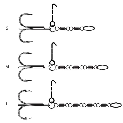 Produktbild von VMC Pike Chain - Stinger für Gummiköder, Größe:L - 2/0