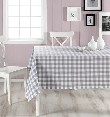 Produktbild von Hermia Concept, Kareli 160 - Grey, Tischdecke, Grau, 100% BAUMWOLLE, 160 x 160 cm