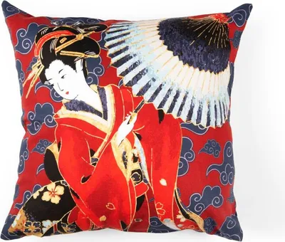 Immagine prodotto di Cuscino decorativo Excelsa Kimono Geisha in cotone 45x16x45 cm Colorato