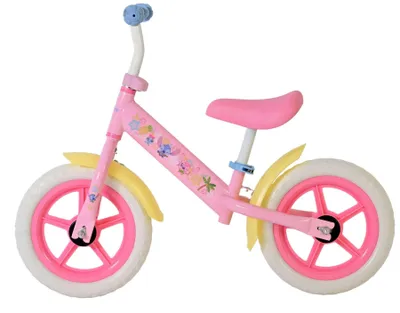 Produktbild von Stitch Laufrad Metall rosa gelb Disney Kinderfahrrad