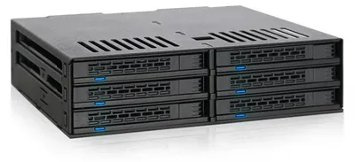 Produktbild von Icy Dock MB326SP-B, 0 TB, Serial ATA III, 2.5", 438 g, Rack (1U), Schwarz