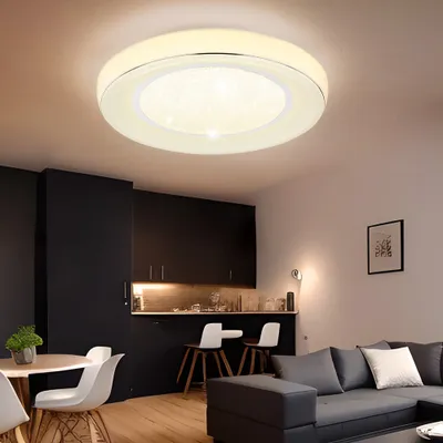 Produktbild von LED Deckenleuchte, Kristalle, dimmbar, Fernbedienung