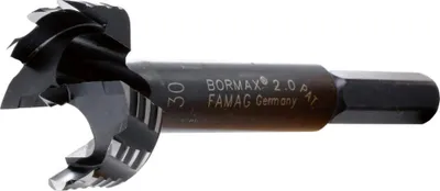 Produktbild von Famag Forstnerbohrer Bormax Durchmesser 55 / Länge 90mm mit Zentrierspitze 2 Hauptschneiden - 1622055